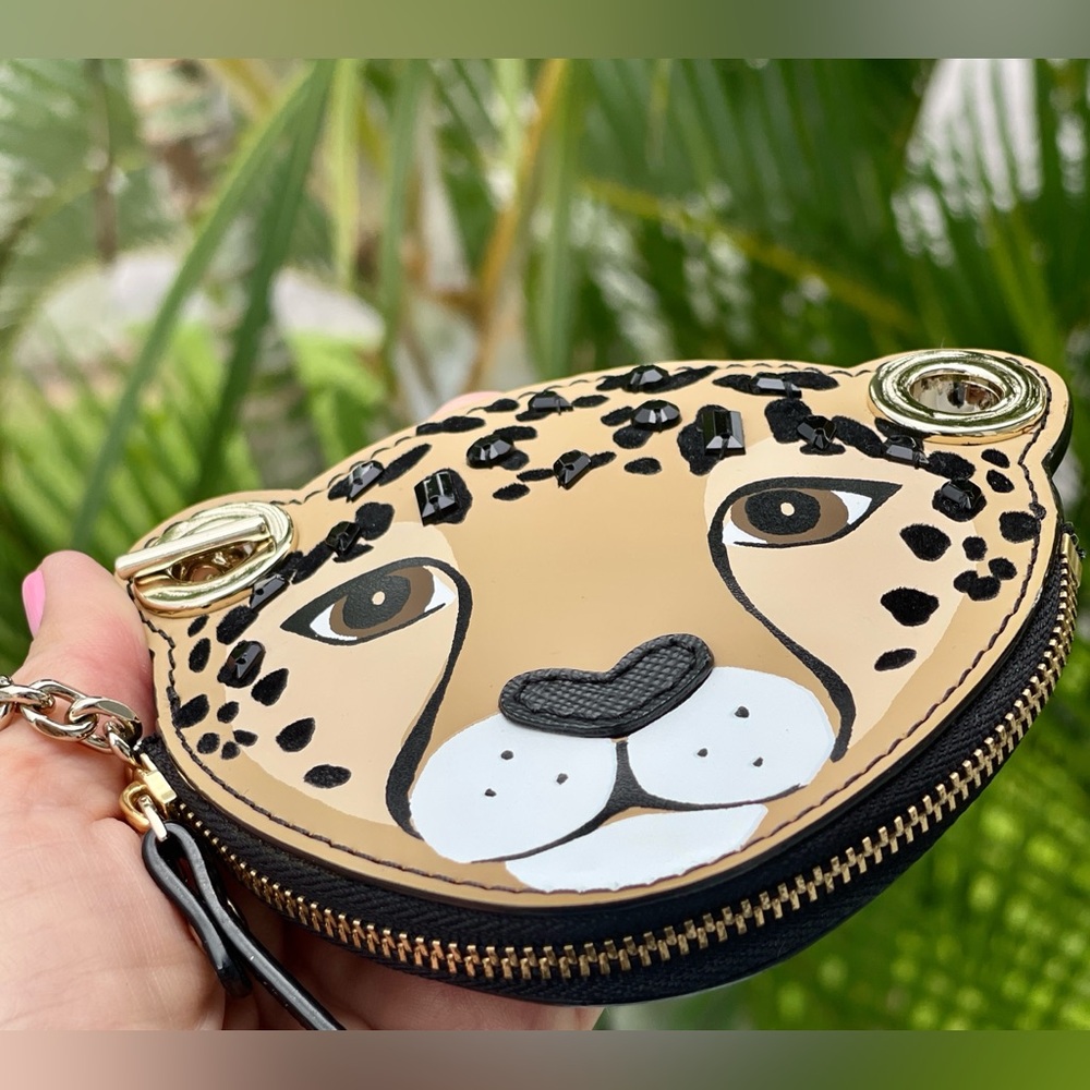 Kate Spade Cheetah Face Key & Card Holder - Brown and Black - Picture 6 of 14